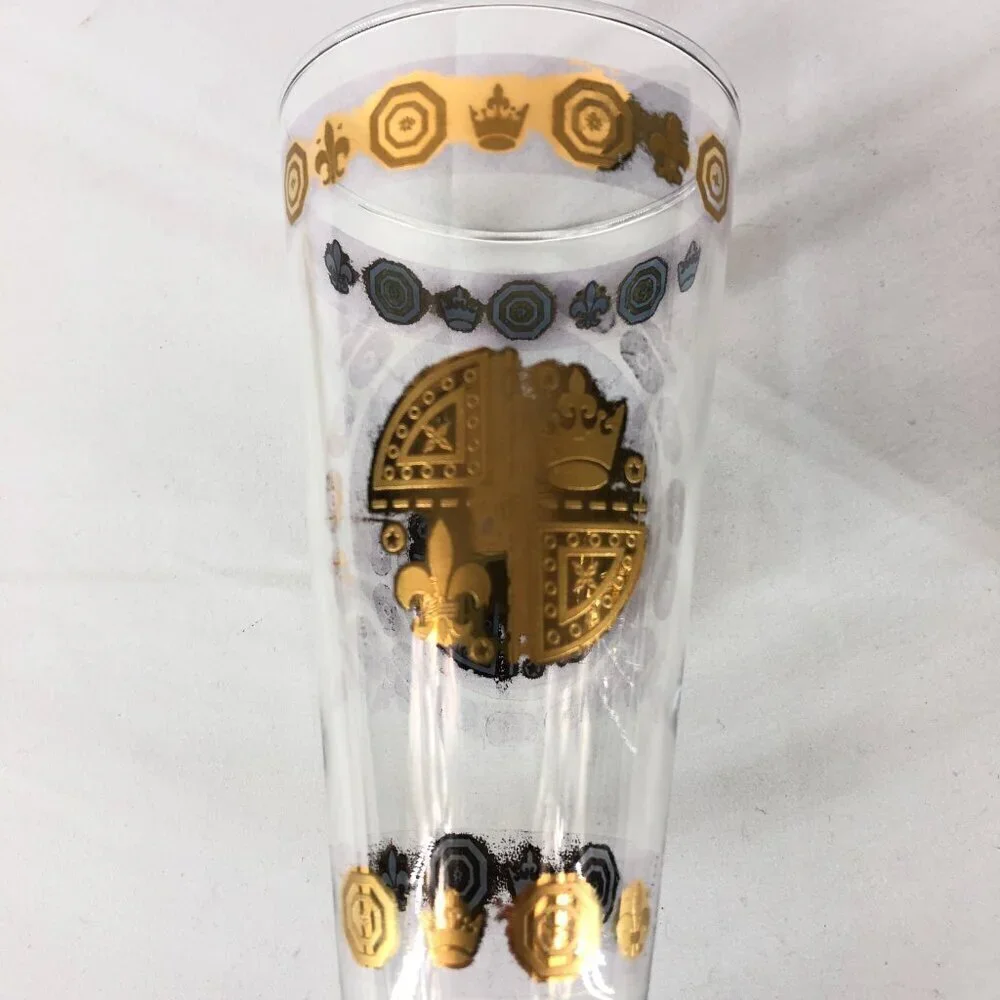 Vintage Culver, Ltd 22k Gold Pilsner Glasses Set Of 2